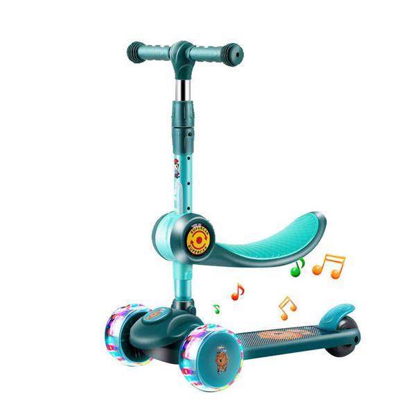 Trottinette pliable pour enfants, planche à roulettes, hauteur réglable, lumière clignotante, 3 roues, trottinette pour garçons et filles, cadeaux