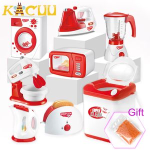 Jouets de cuisine pour enfants Simulation Appareils ménagers Miniature Pretend Toy Set Blender Machine à café Jouets pour enfants Enfants cadeau LJ201009