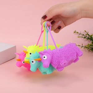 Élastique luminescent pour enfants grand oeil jouet dessin animé doux cheveux fins paillettes pincement joie décompression licorne