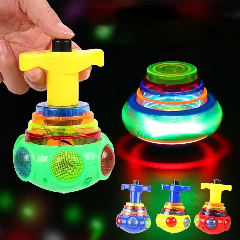 Giroscópio de brinquedo giratório luminoso infantil Giroscópio não da ponta do dedo Giroscópio Luzes LEDs LED LED LED LIVERSO INTERIOR MENINA Garota Fun Toys