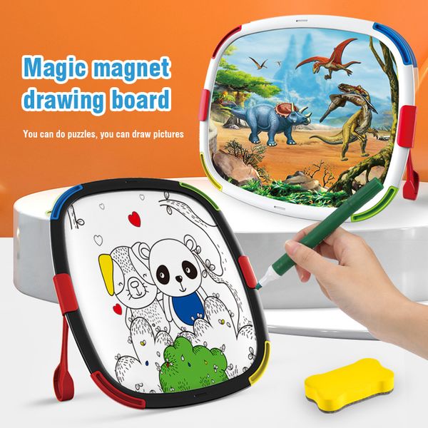 Marqueurs de couleurs de planche à dessin magnétiques pour enfants dessine des tablettes apprentissage peinture montessori jouets éducatifs pour les cadeaux de filles