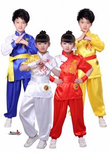 Vechtsportkleding voor kinderen Shirt Broek Pak Oefening Tai Chi Prestaties M2ru #
