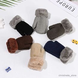 Mitaines pour enfants 1-4 ans bébé garçons filles hiver gants tricotés corde chaude doigt complet mitaines épaisses gants pour enfants en bas âge enfants accessoires