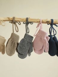 Mitaines pour enfants 100% bébé cachemire mitaines tricotées pour enfants 2-6 ans garçon fille gants en cachemire enfants mitaines à cordes hiver en plein air noël 231204