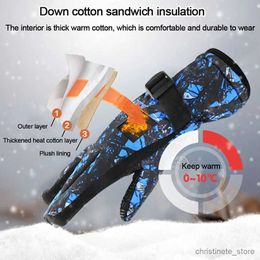 Guanti per bambini Moda Bambini Guanti invernali caldi Addensare Guanti da neve Guanti caldi regolabili Guanti da sci impermeabili unisex per ragazze dei ragazzi R231128