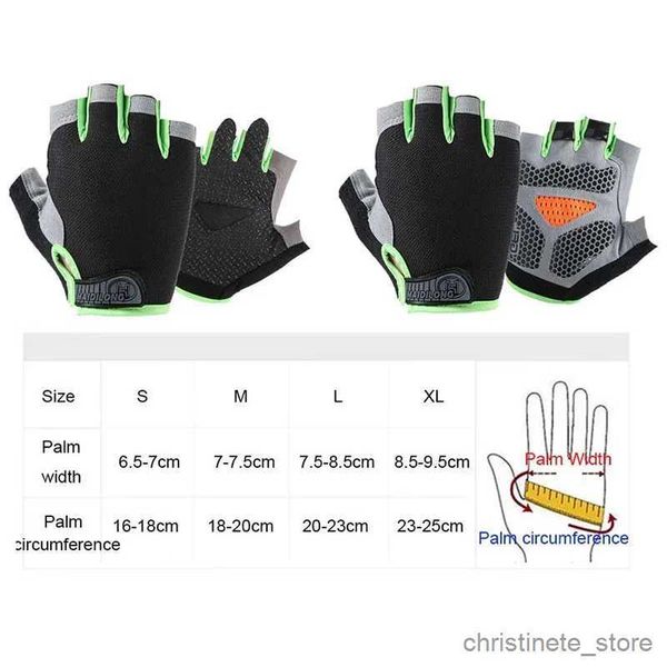 Manoplas para niños Fitness Medio dedo Hombres Deportes al aire libre Guante de ciclismo Antideslizante Resistente al desgaste Táctico Ventilador militar Guantes protectores para mujeres R231128