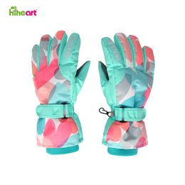 Mitaines pour enfants Hiheart enfants gants de ski d'hiver gants chauds imperméables garçons filles coupe-vent gants de snowboard ski de plein air moto protecteur 230831