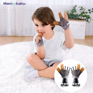 Children's Mittens Mambobaby Baby Anti Bite Gloves With Silicone Finger Cots Stop Hand Biting Prevent Fingers Sucking Nail Bite Protection Teacher 230626