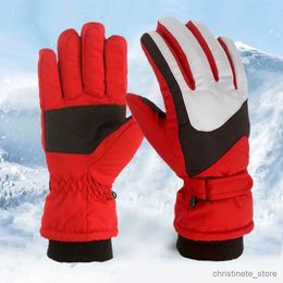 Manoplas para niños Nuevos guantes cálidos a prueba de viento para montar en esquí Invierno Montar al aire libre Niños Patinaje en la nieve Snowboard Niños Manoplas impermeables R231128