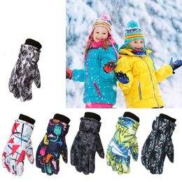 Kinderwanten Ski Musim Dingin Harus Antiselip Sarung Tangan Anak anak Tahan Air Hangat Tebal Salju 230907