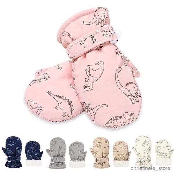 Mitaines pour enfants Gants chauds d'hiver Imprimer Mitaines pour bébé Coupe-vent imperméables Gants de neige de ski Enfants en bas âge Gant en polaire épaissi en peluche