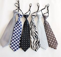 Corbata para niños con cremallera TNT cuello persona perezosa corbata 17 colores bebé ocupacional regalo gratis Navidad FedEx para Mrwmx