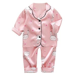 Pyjamas pour enfants Ensemble bébé garçon fille vêtements décontractés à manches longues vêtements de nuit enfants hauts + pantalons vêtements pour tout-petits s 211109
