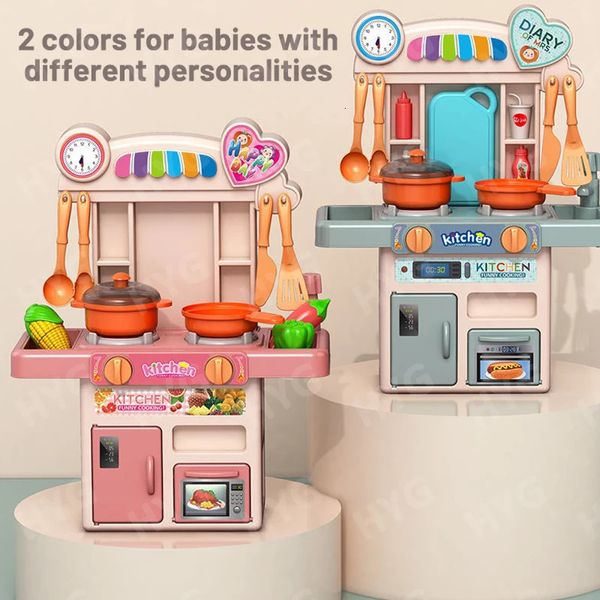 Maison de jeu pour enfants Spray cuisine Simulation ustensiles de Table garçons filles cuisiner Mini nourriture ensemble de jouets éducatifs cadeaux de noël 240104