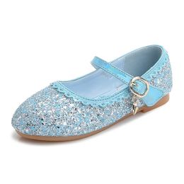 Chaussures de princesse pour enfants, chaussures en cuir à fond souple pour filles, chaussures en cristal pour spectacles et occasions spéciales, 240304