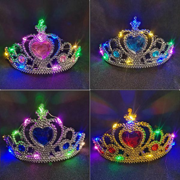 Heathes de princesse radieuse pour enfants joyeux anniversaire petite fille avec lampe princesse couronne de style nuptial couronne