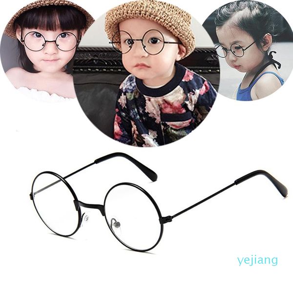 Gafas redondas para niños Marcos Gafas para niños con lentes claras Myopia Óptica Transparente para niños Niños Moda Moda