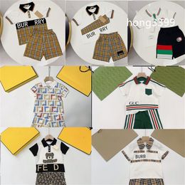 Kinderset kleding polo T-shirt Pak 2-delig Meter hoogwaardige zomerkleding cartoon T-shirt met korte mouwen Shorts 90cm-150cm A32