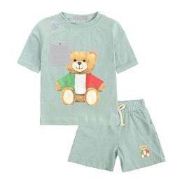 Ensemble de vêtements pour enfants T-shirt Costume 2 pièces vêtements d'été de haute qualité dessin animé T-shirt à manches courtes Shorts 90cm-160cm A