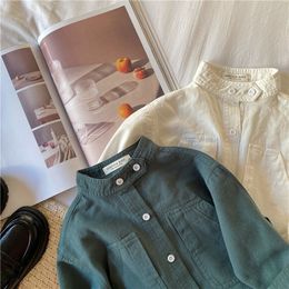 Kinderhemd 12m-7y Boys 'Spring Autumn Solid Standing Collar Shirt Baby Top Coat