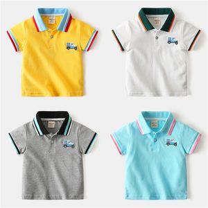 T-shirt enfant manches courtes été garçon chemise bébé voiture broderie 7080 10 210622