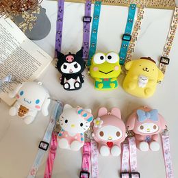 Siliconen Mini Jade Gui Hondentas voor kinderen Leuke Cartoon Crossbody Tas Babymeisje Modieus Meisje Prinses Netto Rode Tas