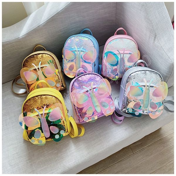 Petit sac à dos pour enfants dessin animé mignon sacs d'école pour filles papillon école sac à dos enfants bébé sacs à dos cartable