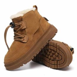 Baskets pour enfants hiver garçons Plus cachemire épaissir bottes chaudes filles chaussures de plein air antidérapantes chaussures d'étudiant enfants chaussures 240108
