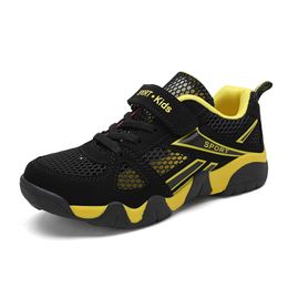 Chaussures de sport pour enfants 2023 chaussures de Tennis pour garçons d'été chaussures de course pour garçons chaussures à trou grand trou maille respirant chaussures pour garçons