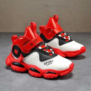 Zapatos casuales de primavera y otoño para niños, zapatos de baloncesto a juego de colores de suela gruesa para niños, zapatos deportivos antideslizantes que absorben los golpes G1025