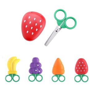 Tijeras de acero inoxidable para niños Herramientas de mano Fruta creativa Pegatina magnética Tijeras de dibujos animados