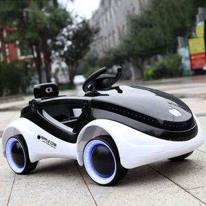 Poussette pour enfants, jouet de voiture électrique avec roue Flash télécommande assis mâle femelle bébé balançoire charge