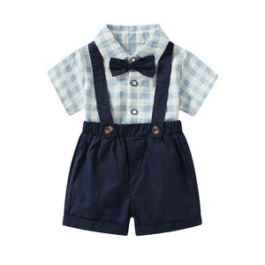 Kinderpak Zomerporde shirt korte mouw Suspenders Koreaanse jongenspak Gentleman's Gift Clothing