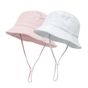 Children's Summer Hat Girls Fisherman Sun Cap Baby Wide Brim Beach Outdoor UV Protectionhats voor 3 maanden tot 5 jaar Kids Hoeden