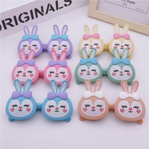 Lunettes de soleil pour enfants miroir mignon flip lunettes fille dessin animé lapin lunettes polarisées.