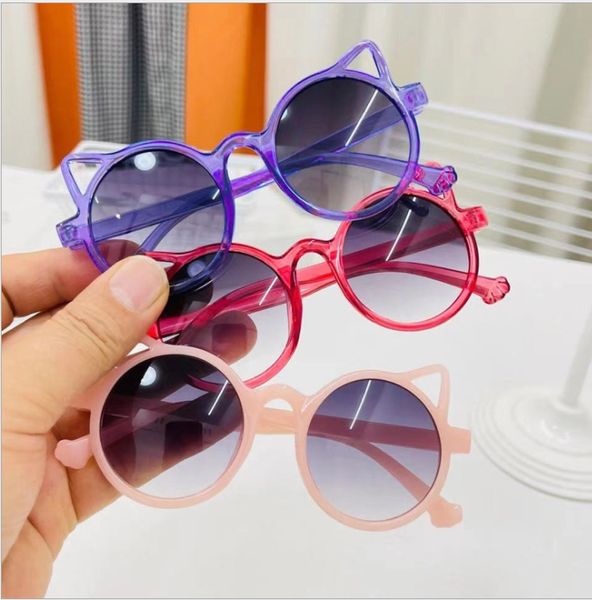 Gafas de sol para niños nuevas gafas de sol redondas UV400 moda 3-8 años gafas de bebé visera espejo al por mayor