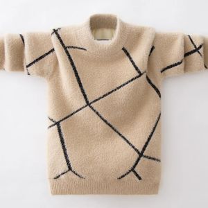 Kindertrui voor jongens Wintertrui Jongens Gebreide warme truien Mode Kinderen Tops 6 8 10 12 jaar Tiener 110-160 231220