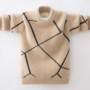Children's Sweater voor winterpullover jongens gebreide warme truien mode kinderen tops 6 8 10 12 jaar tiener 110-160 L2405