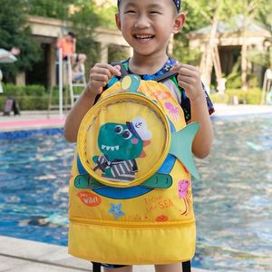 Bolsa de natación para niños Lindos animales mochila playa para niños Bolsa de natación Piscina de la playa de niñas Mochila húmeda y seca para al aire libre