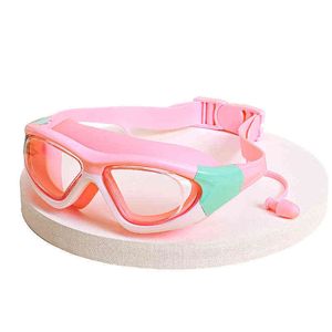 Children's Swimming Goggles Anti-ultraviolet en Anti-Mist Kinderglazen kunnen worden aangepast en waterdicht H1214