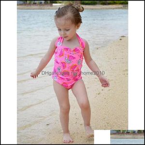 Swimwear pour enfants 1-5 ans de pastèque de pastèque Girls Bodys solides Bodys Solid Childre