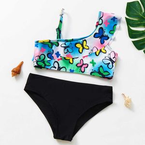 Maillots de bain pour enfants 3-10 ans bébé bikini ensemble volants style deux pièces fille maillots de bain pour enfants P230602