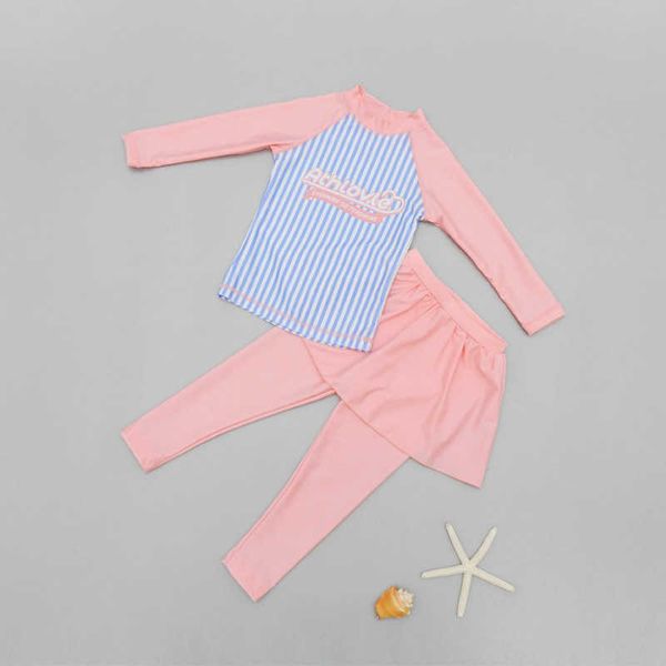 Maillots de bain pour enfants Crème solaire pour filles Séchage rapide Princesse Pantalon de couchage Mini maillot de bain fendu Importé de Corée du Sud P230602