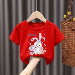 T-shirt pour enfants, haut de filles d'été, doux, décontracté, mignon et tendance pour les vêtements pour enfants