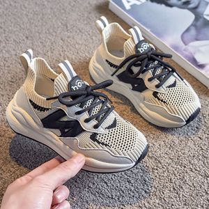 Chaussures de tennis pour enfants, chaussures de sport, printemps et automne 2023 nouvelles chaussures en maille respirante, chaussures décontractées pour garçons et filles