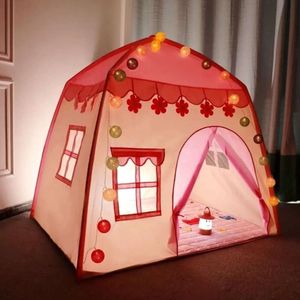 Tent pour enfants Indoor Outdoor Gamins Garden Tipi princesse château pliant Cubby Toys Tents Enfant Room House Teepee Playhouse de9612