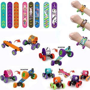 Kinderspeelgoed Nieuwigheid Games Armband Vervorming Scooter Terugslag Cartoon Patting Belt Model Creative Collision Toy Prijzen Geschenken