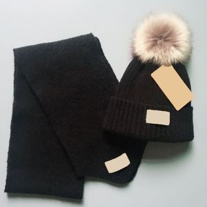 Ensemble deux pièces de chapeau écharpe UG pour enfants, casquettes de sport tricotées chaudes, automne et hiver