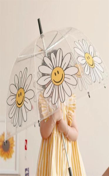 Parapluie pour enfants Télélical et étanche marguerite bébé mignon tir de rue transparent 2107215663782