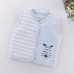 Gilet pour enfants bébé veste en coton à trois couches automne et hiver veste d'épaule pour bébé garçon gilet chaud et épais pour fille vêtements pour enfants